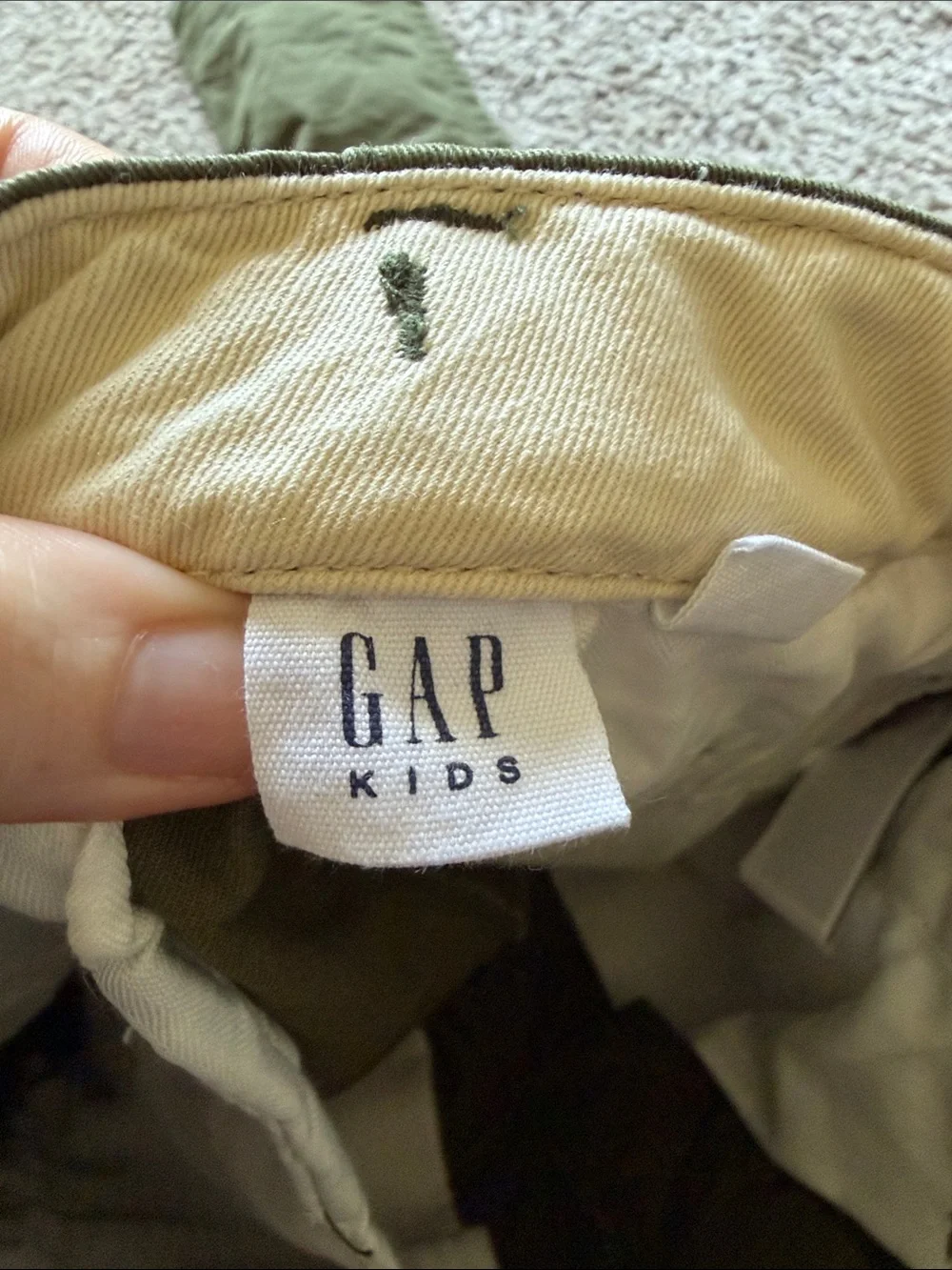 Boys GAP Olive Green Straight Leg Chinos 6 slim